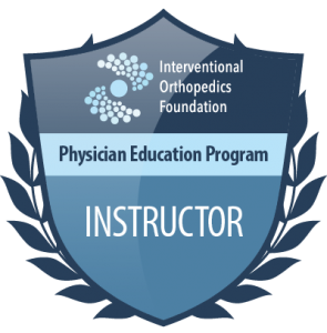 Interventional Orthopedics Foundation instructor badge